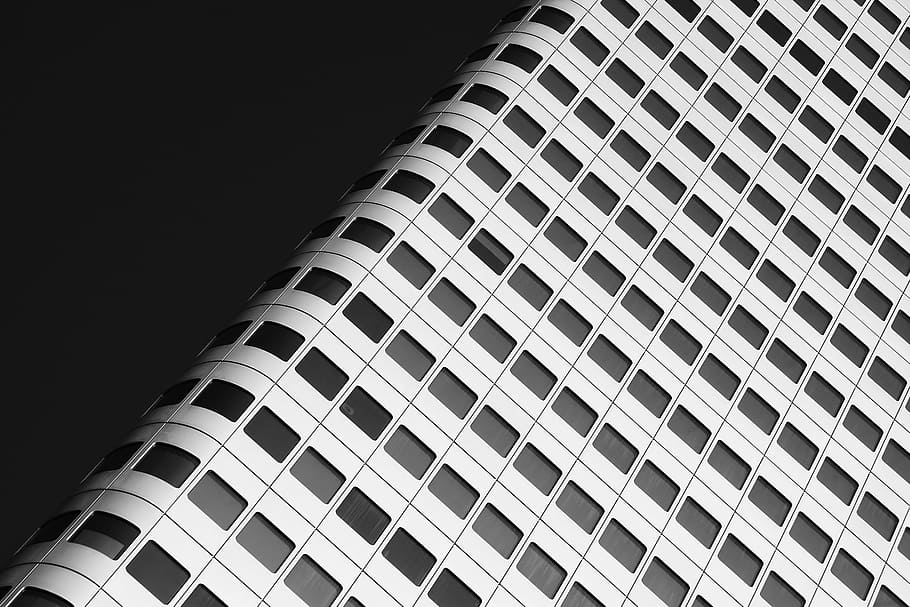 Silberturm, untitled, geometry, building, facade, window, skyscraper, HD wallpaper