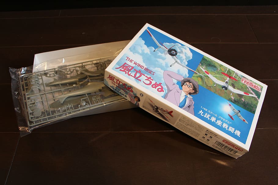 the wind blows, plastic model, toy, assembly, plane, hayao miyazaki HD wallpaper