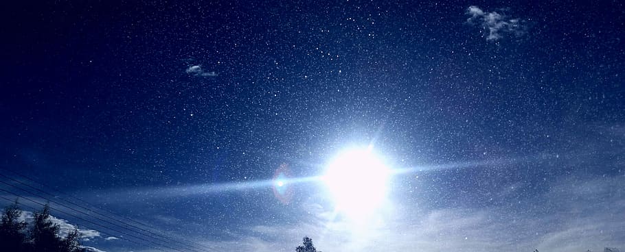 Sun, Star, Light, Snow, Air, effect, sky, star - Space, nature HD wallpaper