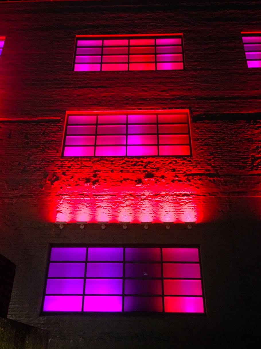 Architecture, Lights, Building, Wall, design, city, window HD wallpaper