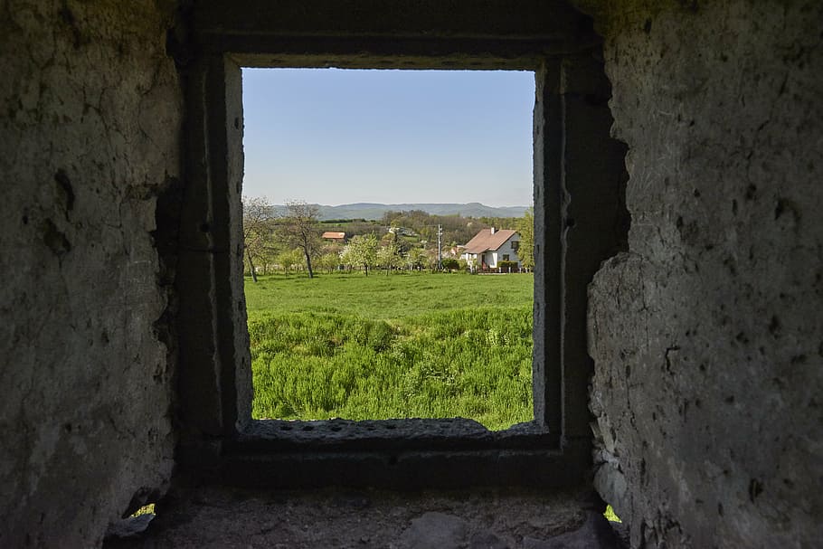 window, view, new world, basket case, nature, architecture HD wallpaper