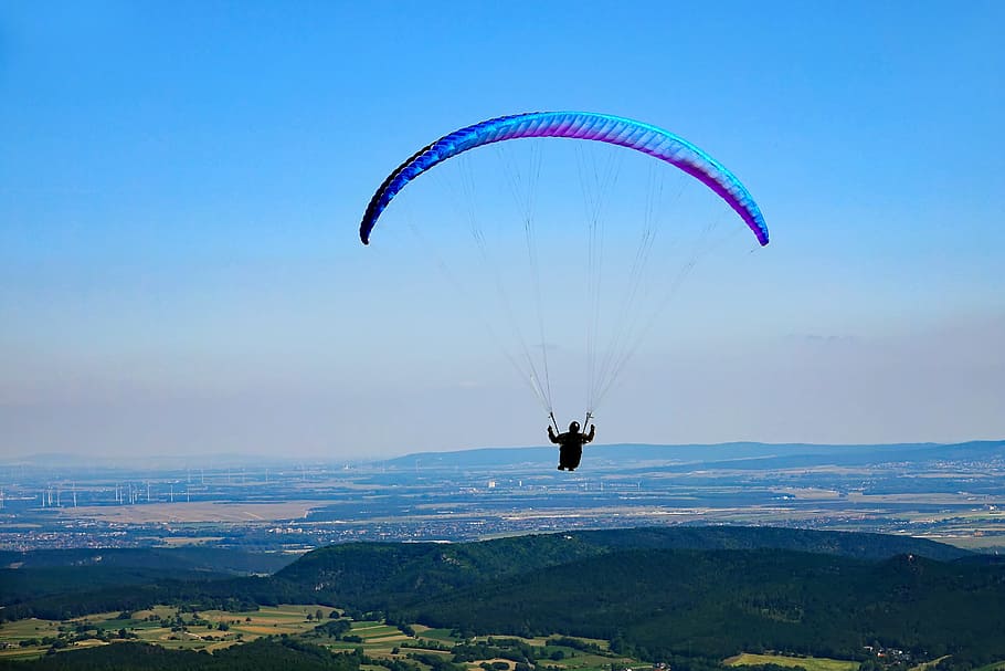 sky, paragliding, dom, fly, adventure, extreme sports, parachute HD wallpaper