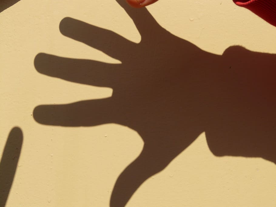 shadow play, hand, hands, light, sunlight, wall - building feature HD wallpaper