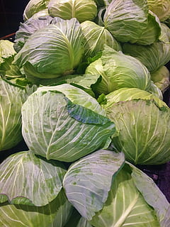 Cabbage, Leafy, White, Green, Vegetables, pile up, flatbed HD wallpaper