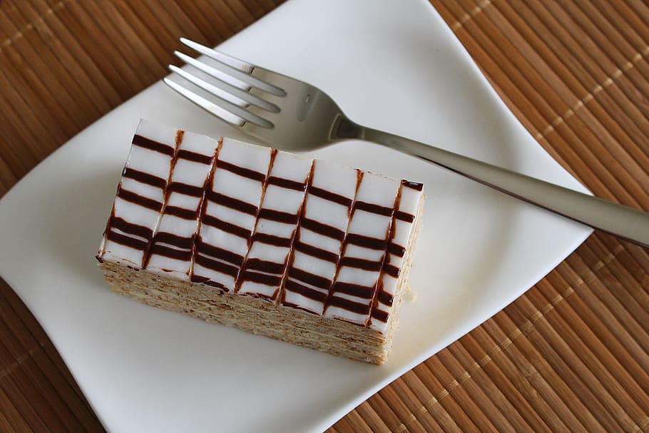 Cream, Slice, Dessert, eszterhazyschnitte, cream slice, food HD wallpaper