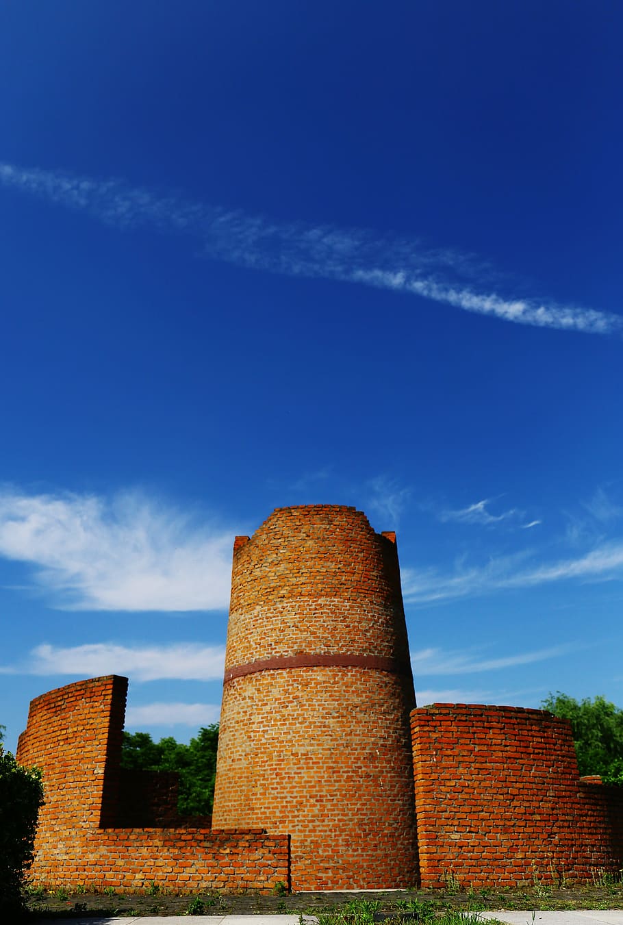 Building, Brick Wall, Scenery, the scenery, cloud - sky, architecture HD wallpaper