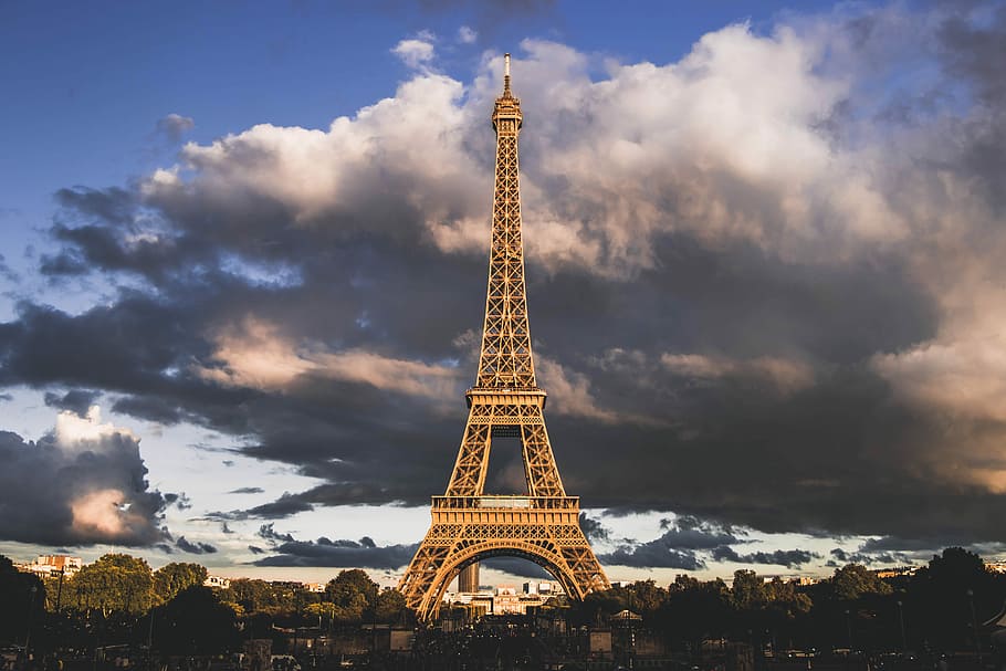 Golden Hour in Paris, Eiffel Tower Paris, structure, architecture HD wallpaper