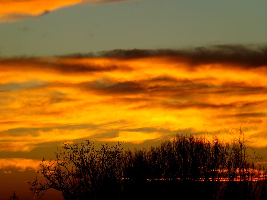 Sun, Cloud, sky, red, twilight, landscape, east, sunset, nature HD wallpaper