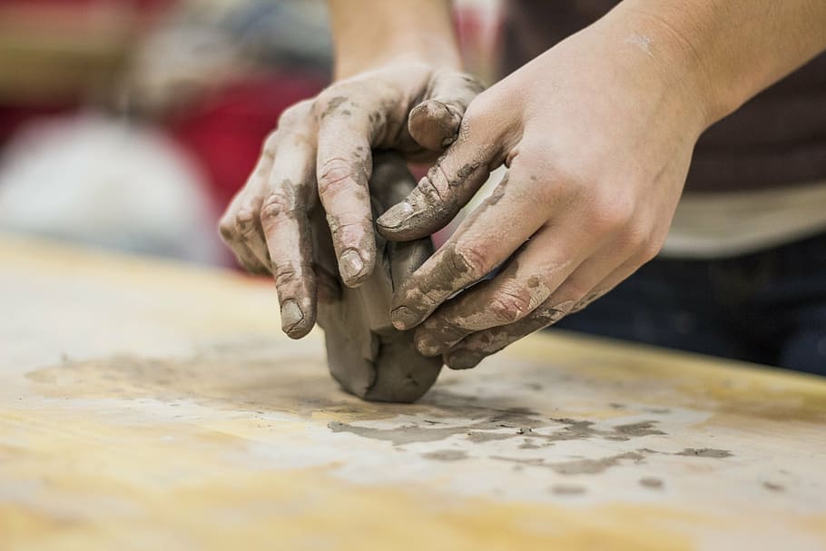 clay, hands, sculpting, art, human Hand, making, dough, skill HD wallpaper