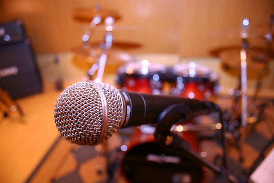 microphone, studio, music, corner, sing, input device, technology HD wallpaper