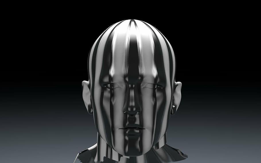 stripe face paint illustration, man, art, figure, head, sculpture HD wallpaper