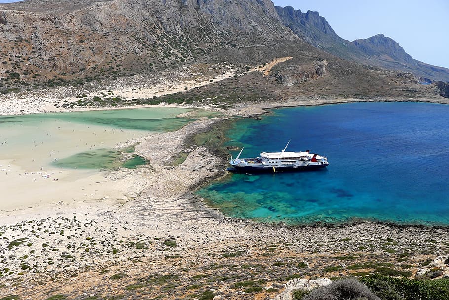 Booked, Beach, Greece, Crete, sea, nature, water, nautical Vessel HD wallpaper