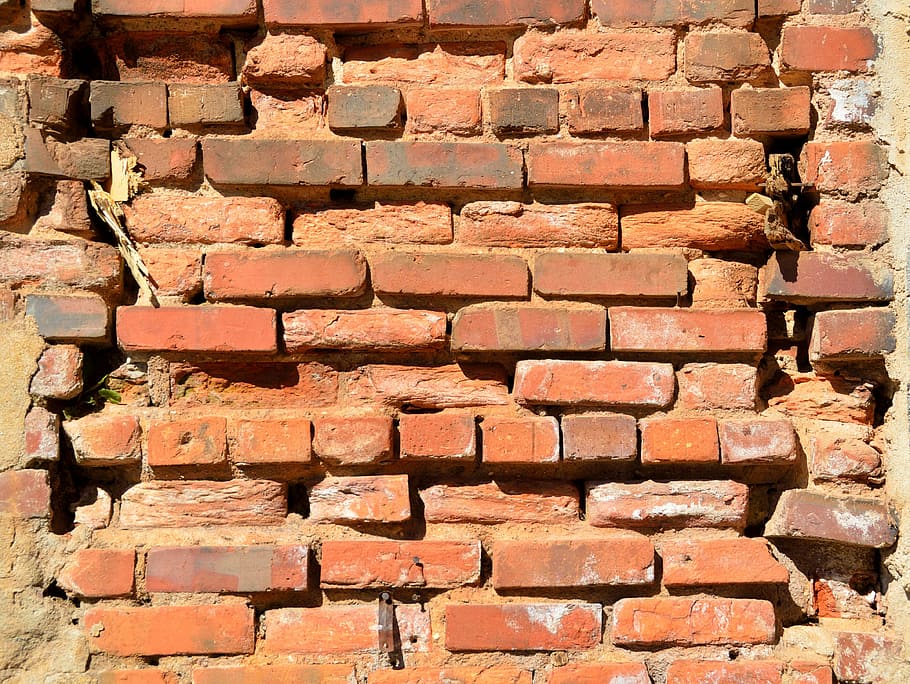brown bricked wall, brick wall, old, grunge, background, backdrop HD wallpaper