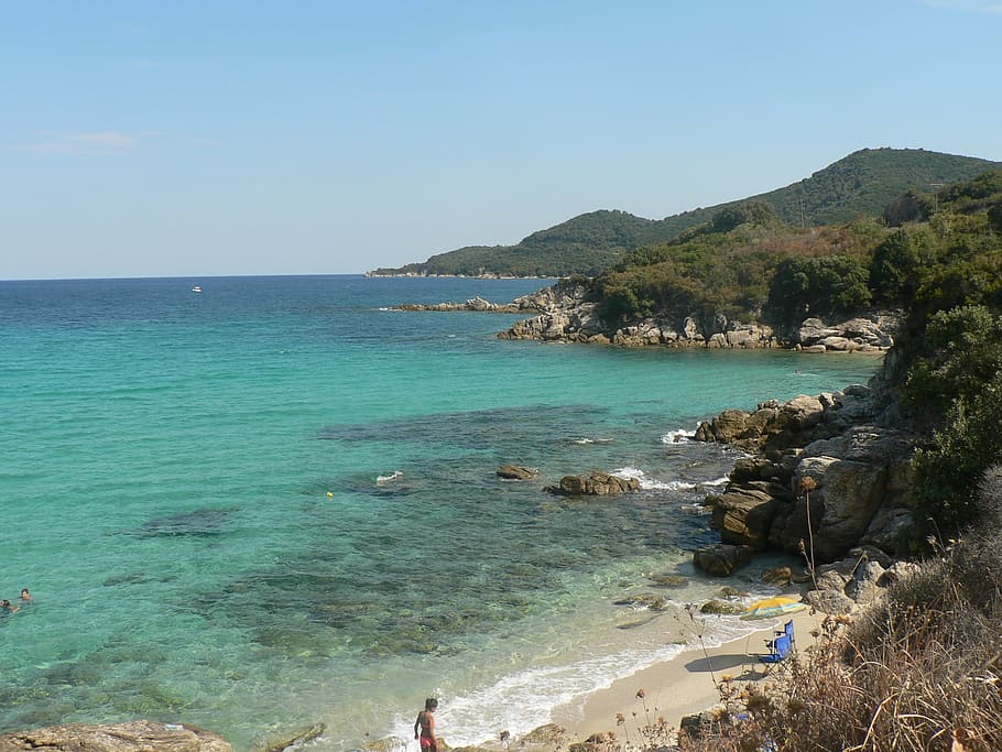 olympiada, greece, beach, white, chalkidiki, sea, greek, landscape HD wallpaper