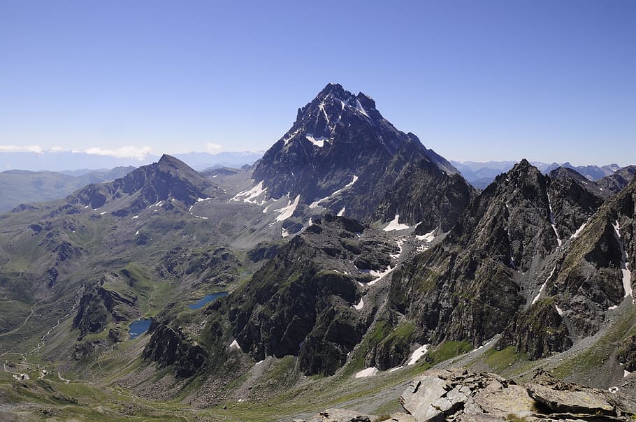 monviso, mountain, alps, mountains, piemonte, scenics - nature HD wallpaper