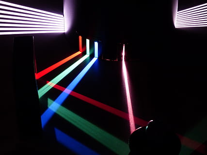 assorted-color neon lights in a dark room, spectrum, light spectrum HD wallpaper