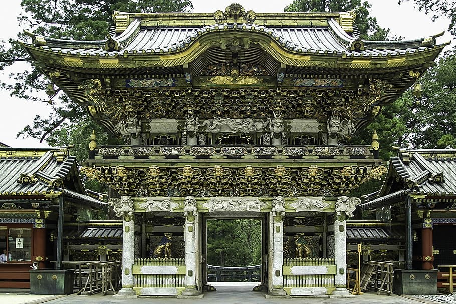 Nikko Toshogu Yomeimon in Japan, photo, public domain, religious