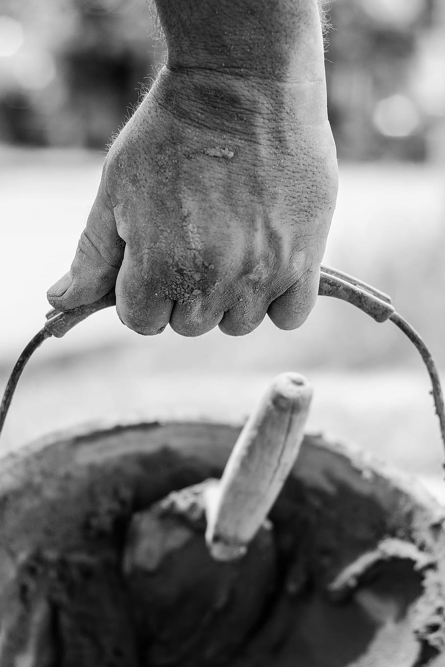 work, labor, contruccion, human hand, one person, focus on foreground HD wallpaper