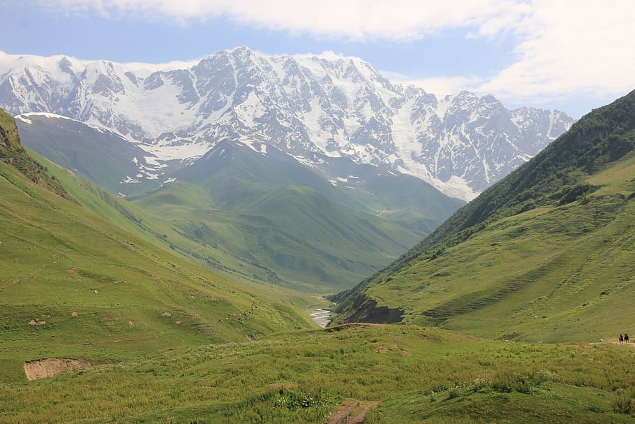 ushguli, mountains, georgia, scenics - nature, beauty in nature HD wallpaper