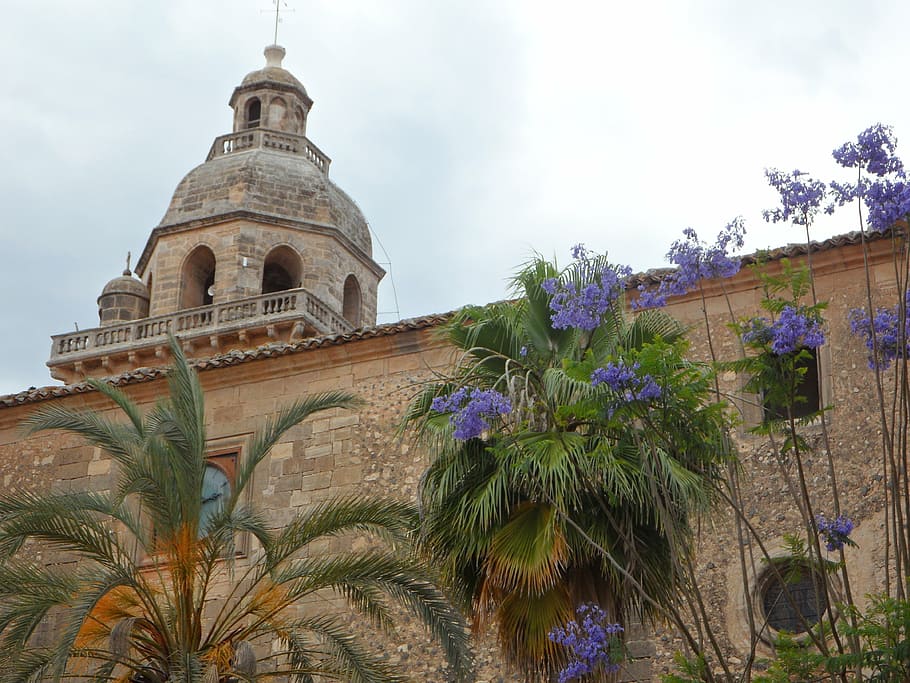 church, dome, algaida, mallorca, architecture, building, tower HD wallpaper