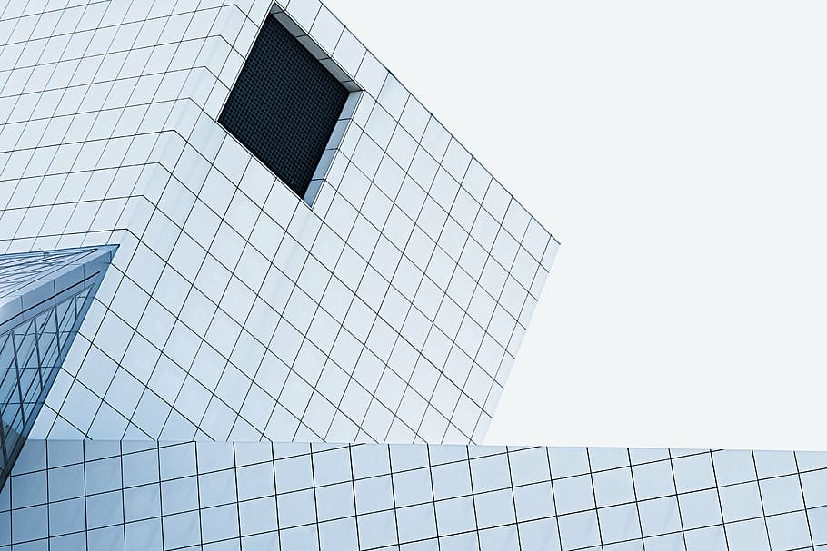 white glass building, architecture, infrastructure, design HD wallpaper