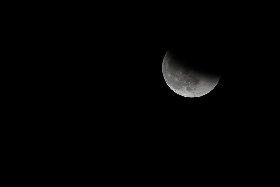 moon, astronomy, solar eclipse or lunar eclipse, space, night HD wallpaper
