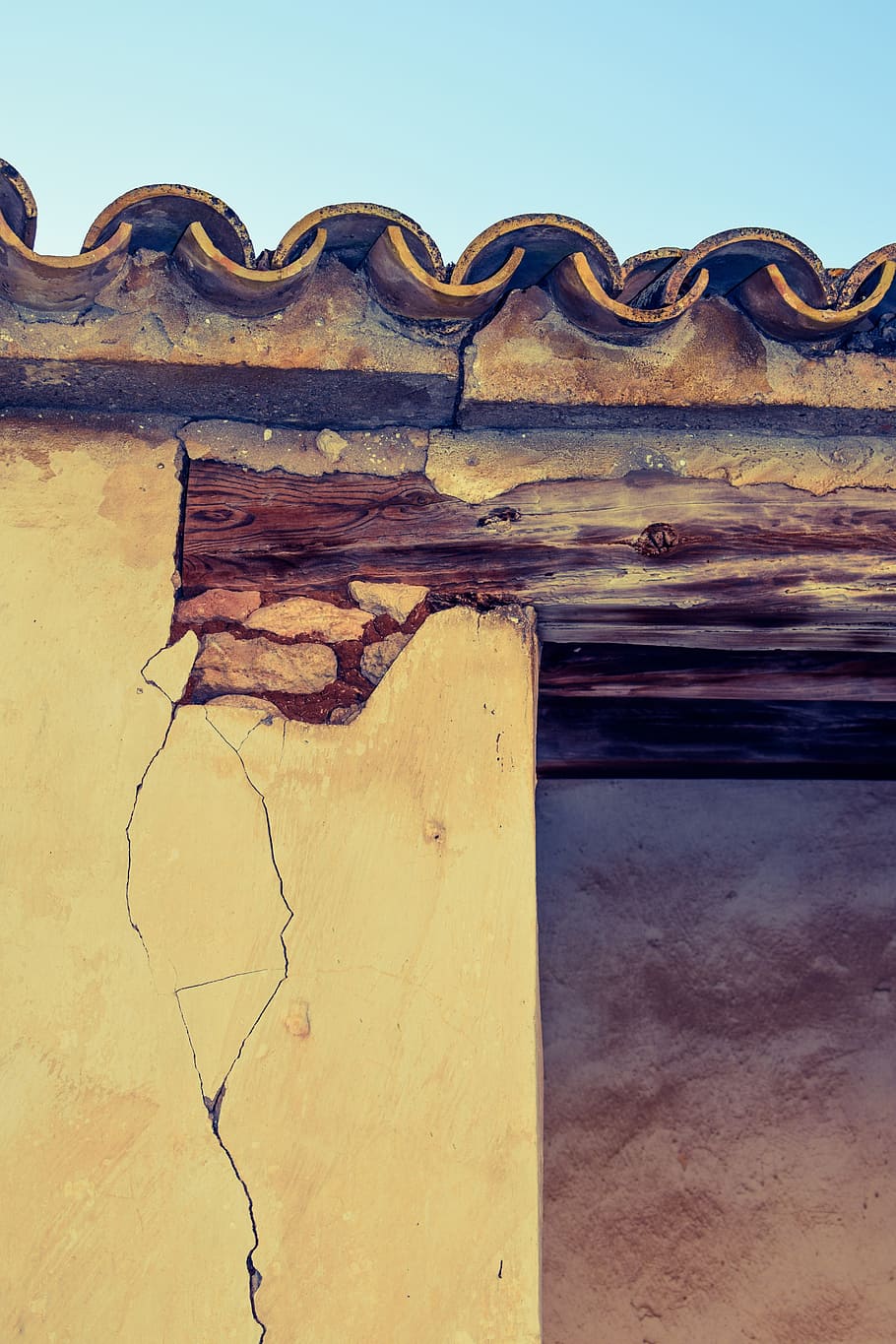 Wall, Aged, Weathered, Old, Grungy, damaged, worn, crack, roof HD wallpaper