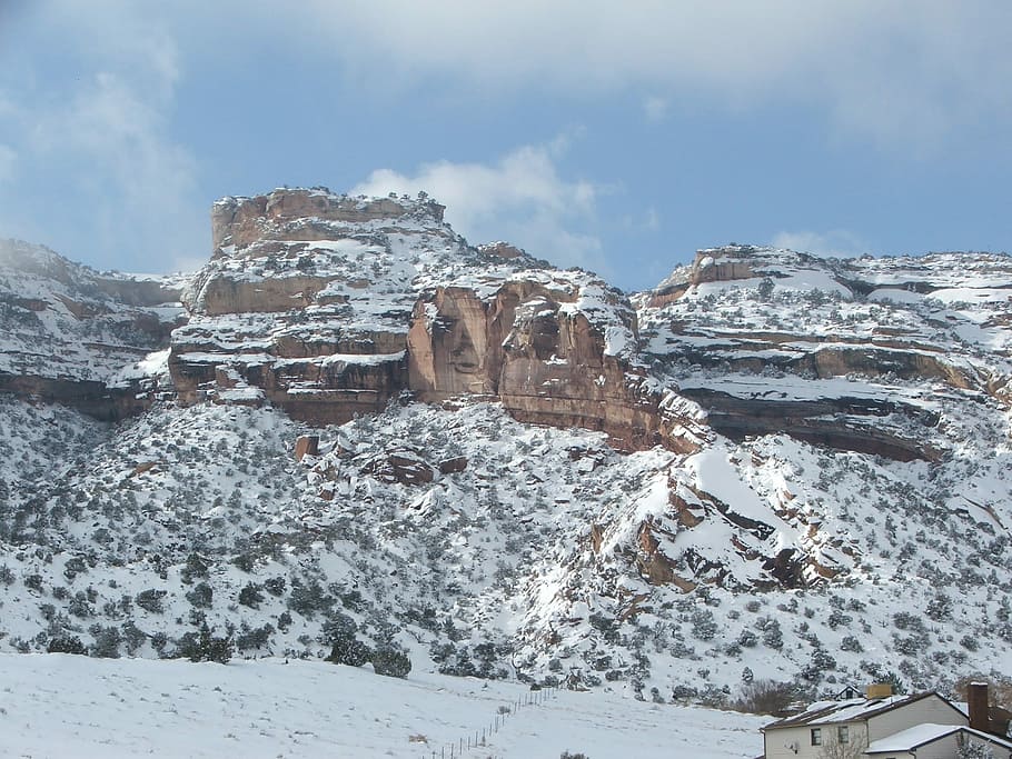 Mountains, Winter, Snow, Colorado, Cold, season, white, outdoor, HD wallpaper