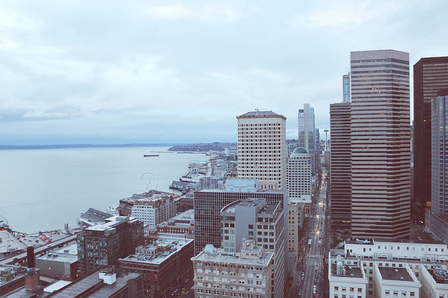 Seattle, City, Skyline, Washington, cityscape, urban, america, HD wallpaper