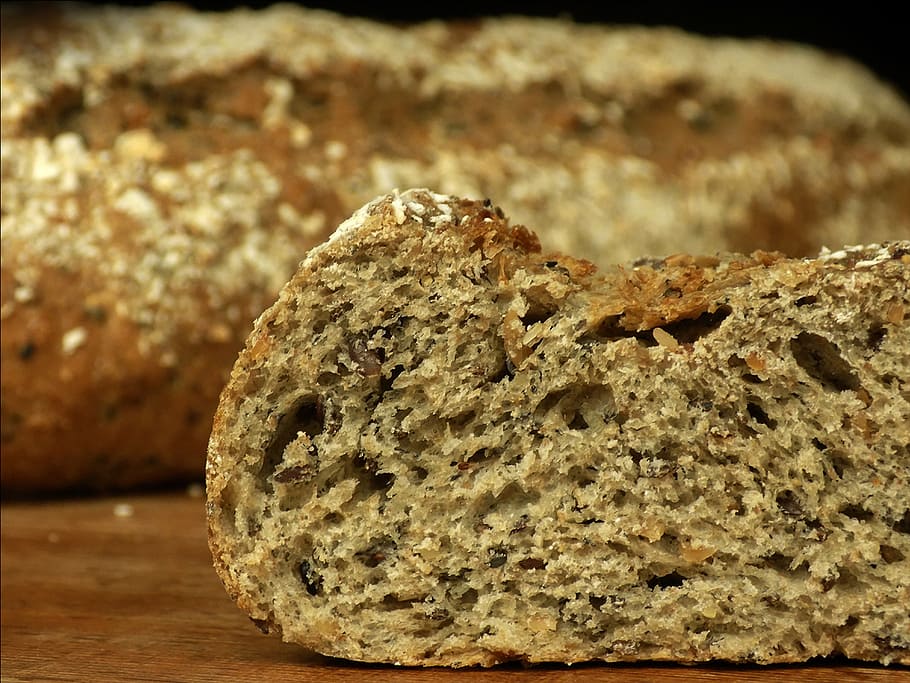 bread 5 cereals, bakery, artisan bread, integral, fiber, food HD wallpaper