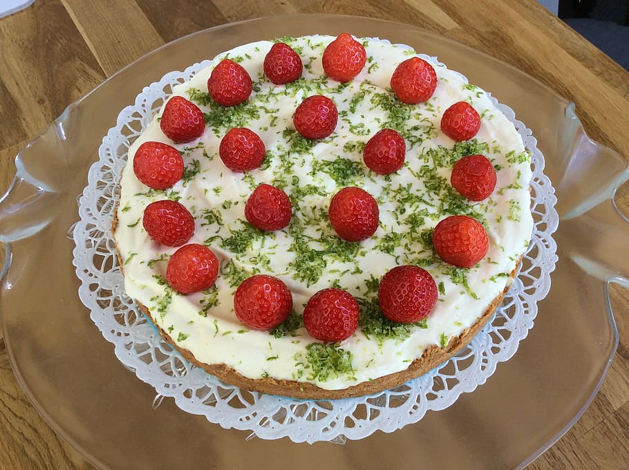 midsummer, cake, coffee break, kalas, birthday, strawberry HD wallpaper