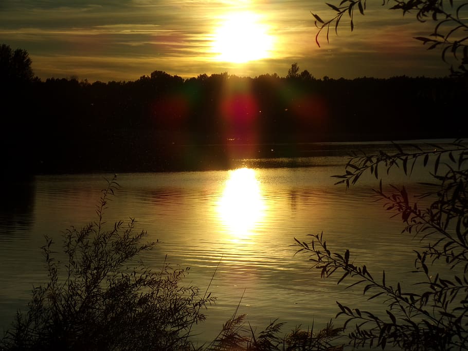 nature, sunset, water, sky, reflection, scenics - nature, beauty in nature HD wallpaper