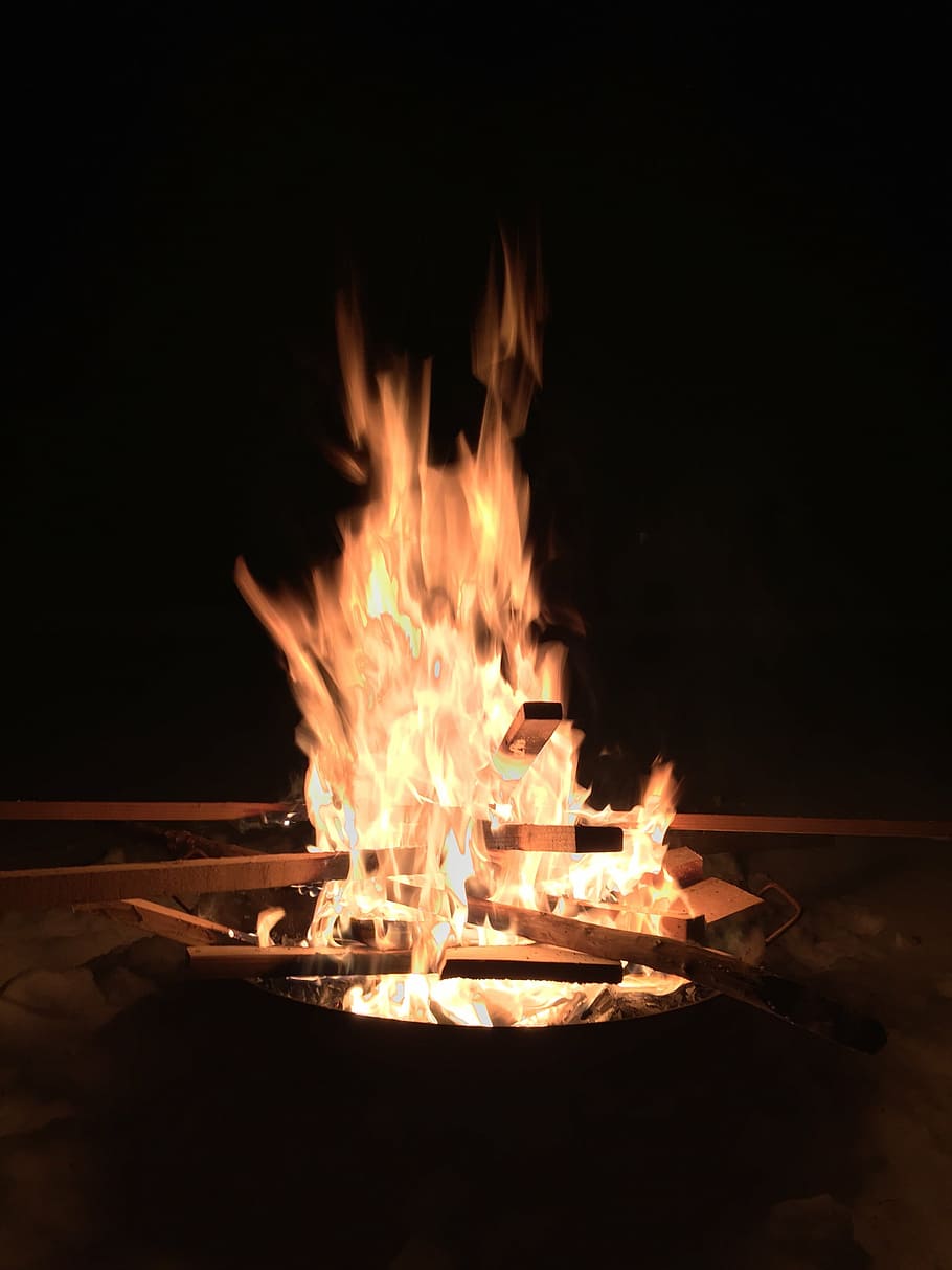 fire, romance, burn, flame, romantic, candlelight, campfire HD wallpaper
