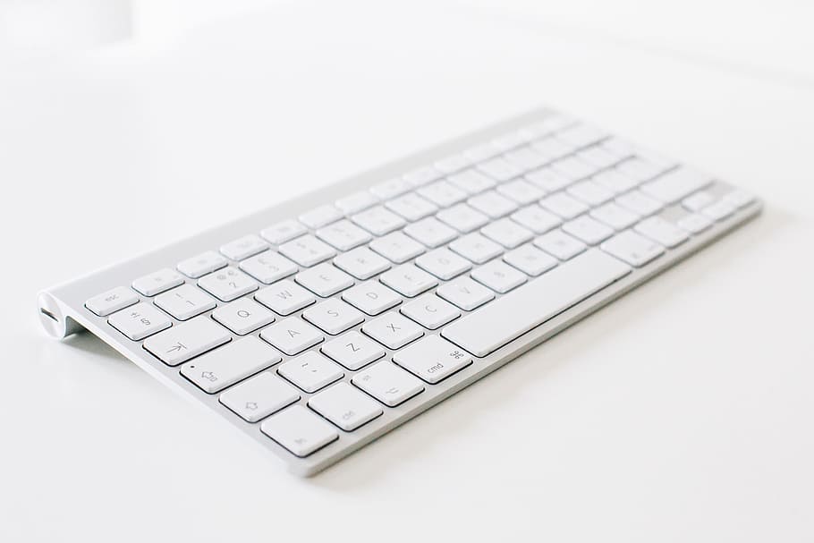 Keyboard, Apple, Mac, single object, studio shot, white background HD wallpaper