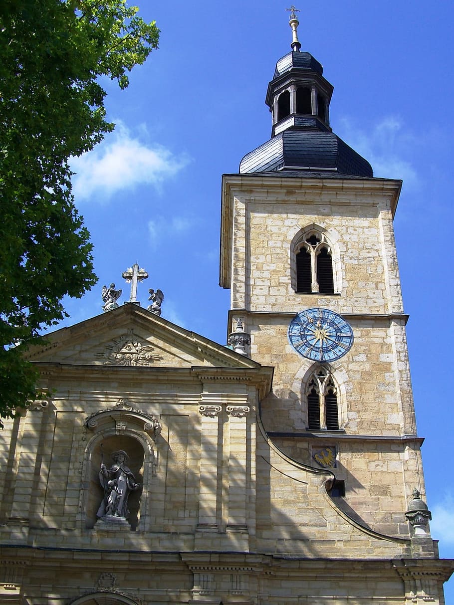 St Jacob'S Church, Bamberg, mainfranken, sky, blue, architecture, HD wallpaper