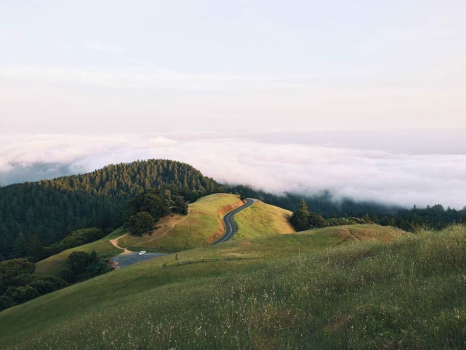 green grass mountain photo during daytime, nature, landscape HD wallpaper