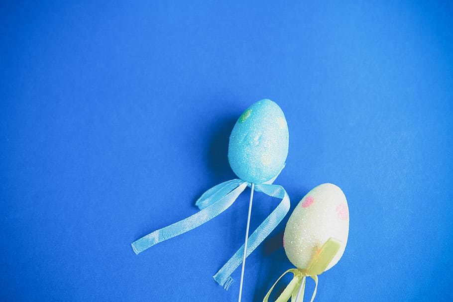 wall, eggs, design, decoration, easter eggs, blue, flower, close-up HD wallpaper