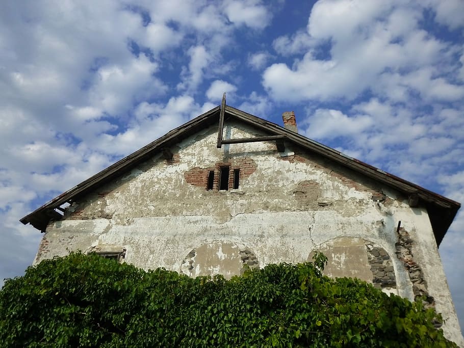 Dilapidated, Old House, Cloud, dilapidated house, built structure HD wallpaper