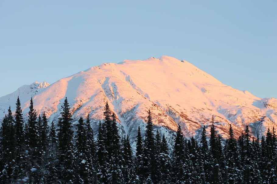 Alaska, Mountain, White, Cold, Winter, snow, scenic, wilderness, HD wallpaper