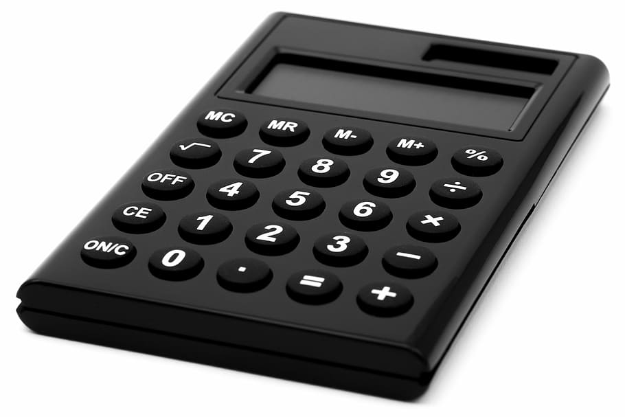 black calculator, solar calculator, count, how to calculate, business, HD wallpaper