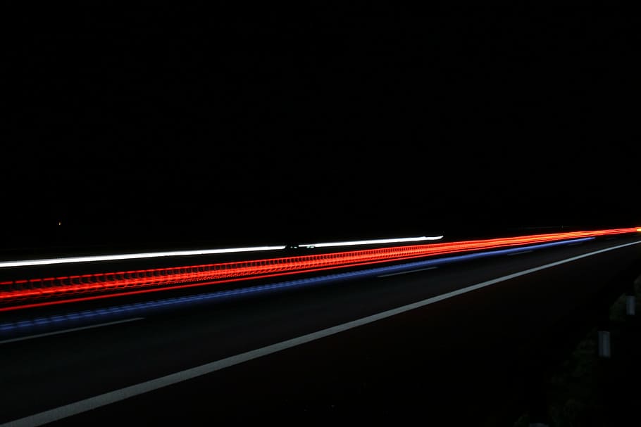 length, exposure, highway, light, stripes, light strips, auto HD wallpaper
