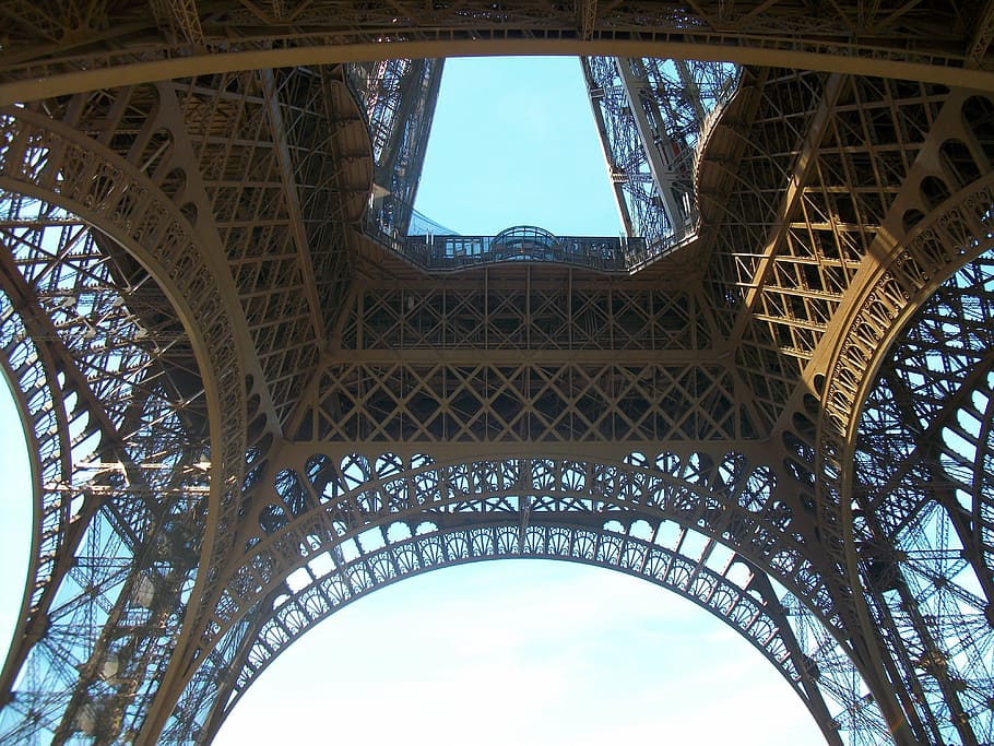 eiffel tower, paris, uplight, architecture, built structure HD wallpaper
