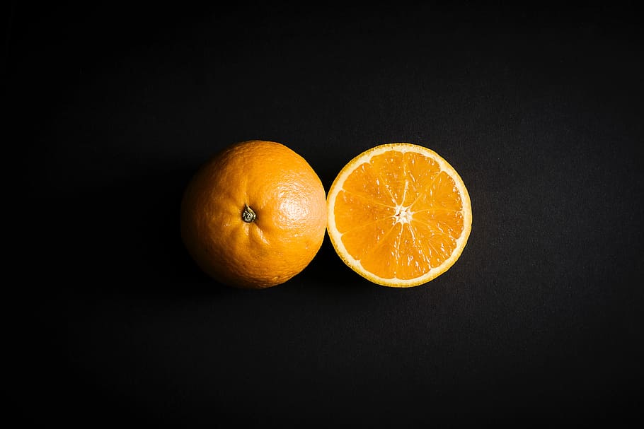 Orange, citrus, fruit, ingredient, ingredients, minimal, minimalistic, HD wallpaper