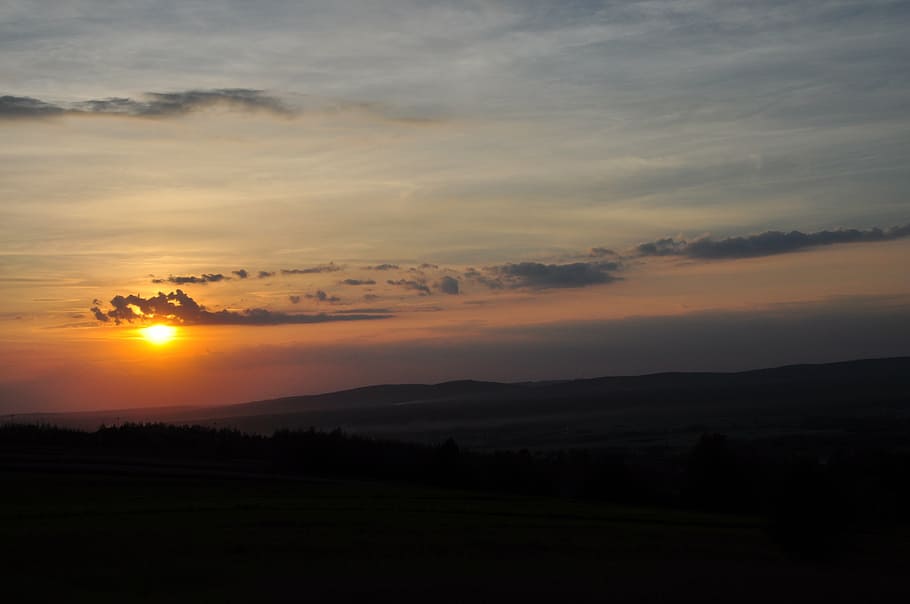 the sun, sky, clouds, west, sunset, beauty in nature, scenics - nature HD wallpaper