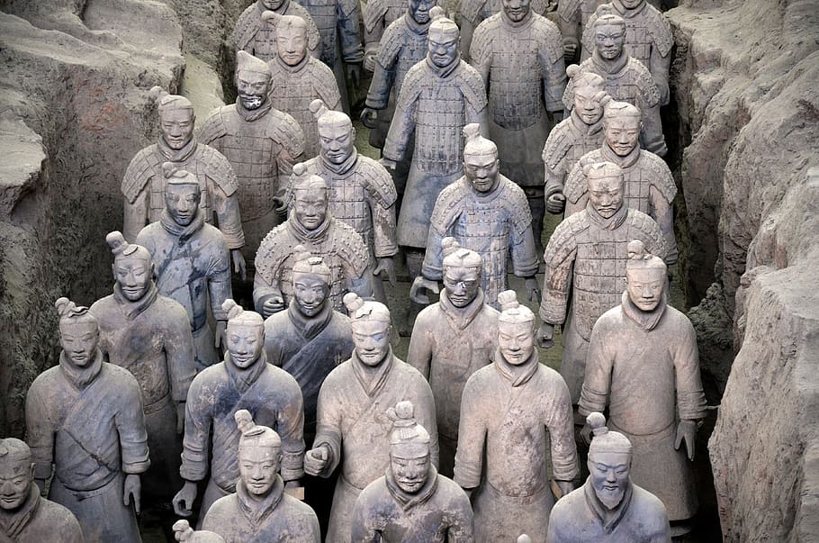 Terracotta Army, china, xian, xian city of pingyao, terracotta warriors, HD wallpaper