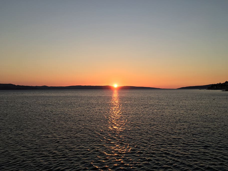 sea, sunset, croatia, sky, beauty in nature, scenics - nature HD wallpaper