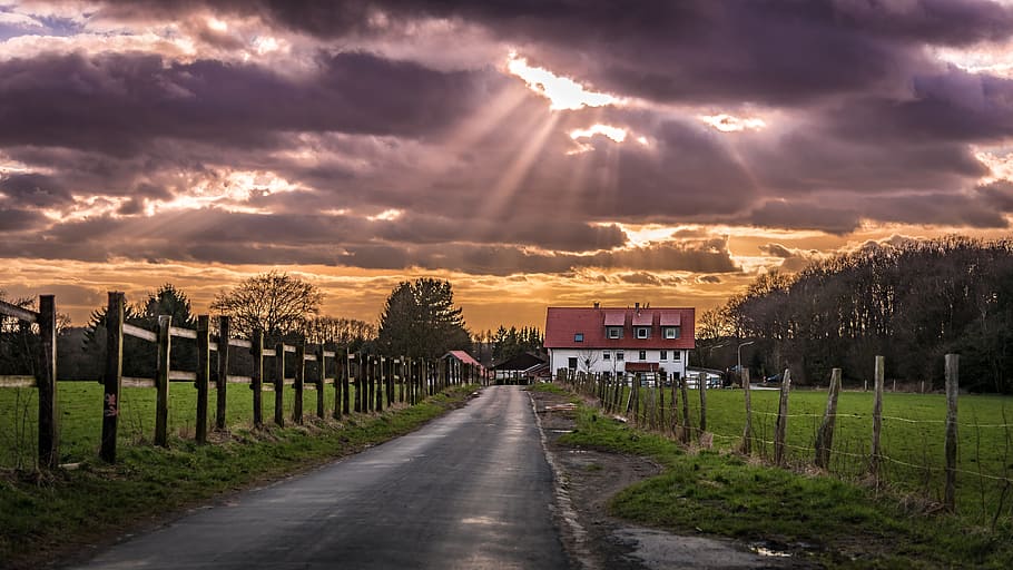 Sky, Clouds, dramatic, dramatic sky, mood, landscape, weather mood HD wallpaper