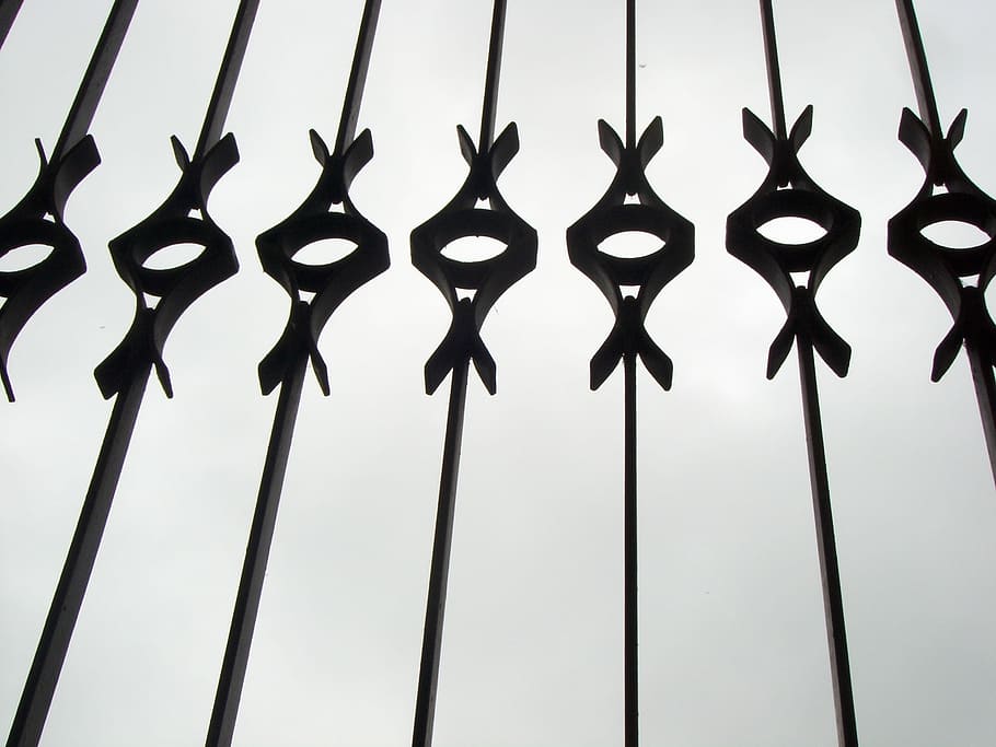 Bars, Grey, Iron, Concept, Prison, dom, in a row, metal, no people HD wallpaper