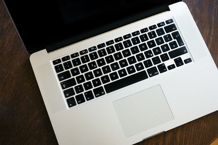 Macbook from above, objects, laptop, computer, technology, computer Keyboard HD wallpaper