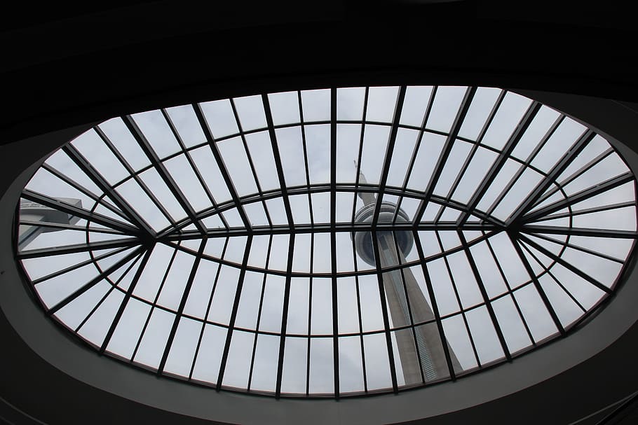 cn tower, toronto, canada, architecture, window, built structure HD wallpaper